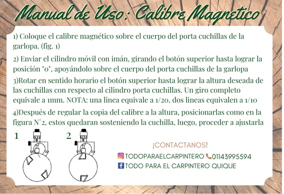 Calibrador magnetico de cuchillas de Garlopa Cepillo - Imagen 2