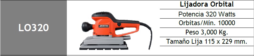 Lijadora orbital 113x229mm 320W