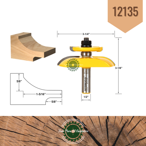 Fresa replanera vertical con cortador trasero Yonico 12135