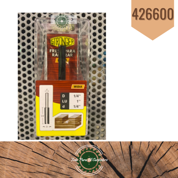 Fresa para ranurar 2 cortes Stronger 426600