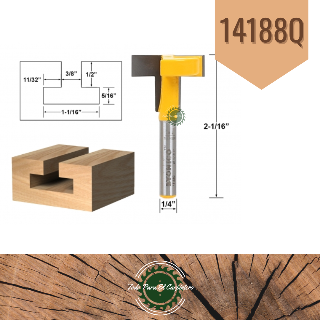 Fresa Slot para ranurar Yonico 14188 - Imagen 2