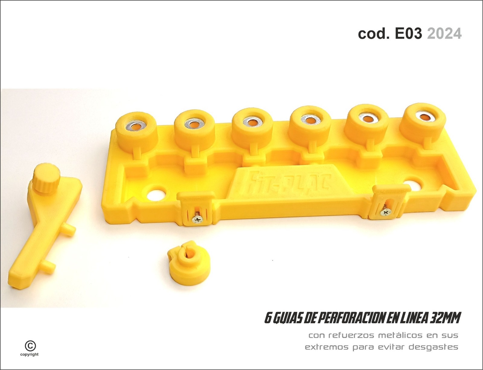 Plantilla util para colocación de pitutos de estantes con posicionador - Imagen 6