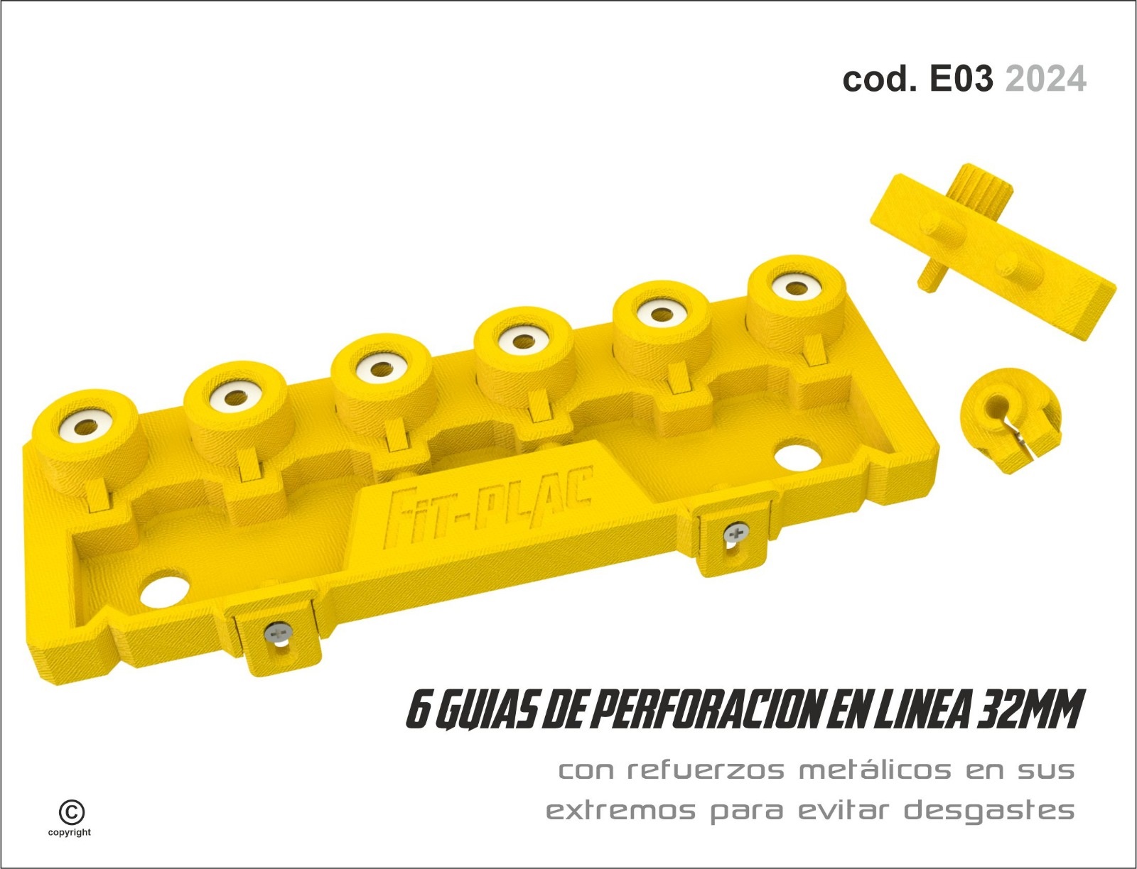 Plantilla util para colocación de pitutos de estantes con posicionador - Imagen 2