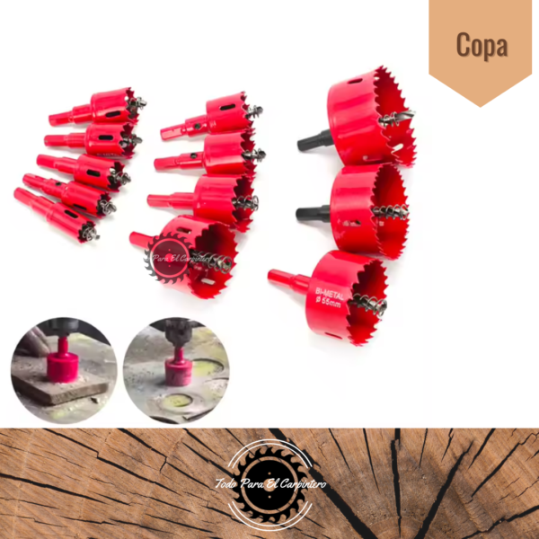Set de mecha copa para perforacion Bi metal TPC 50563 - Imagen 5