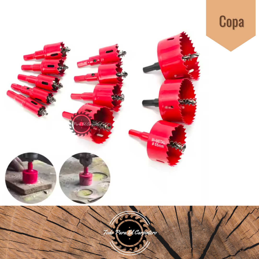 Set de mecha copa para perforacion Bi metal TPC 50563 - Imagen 5
