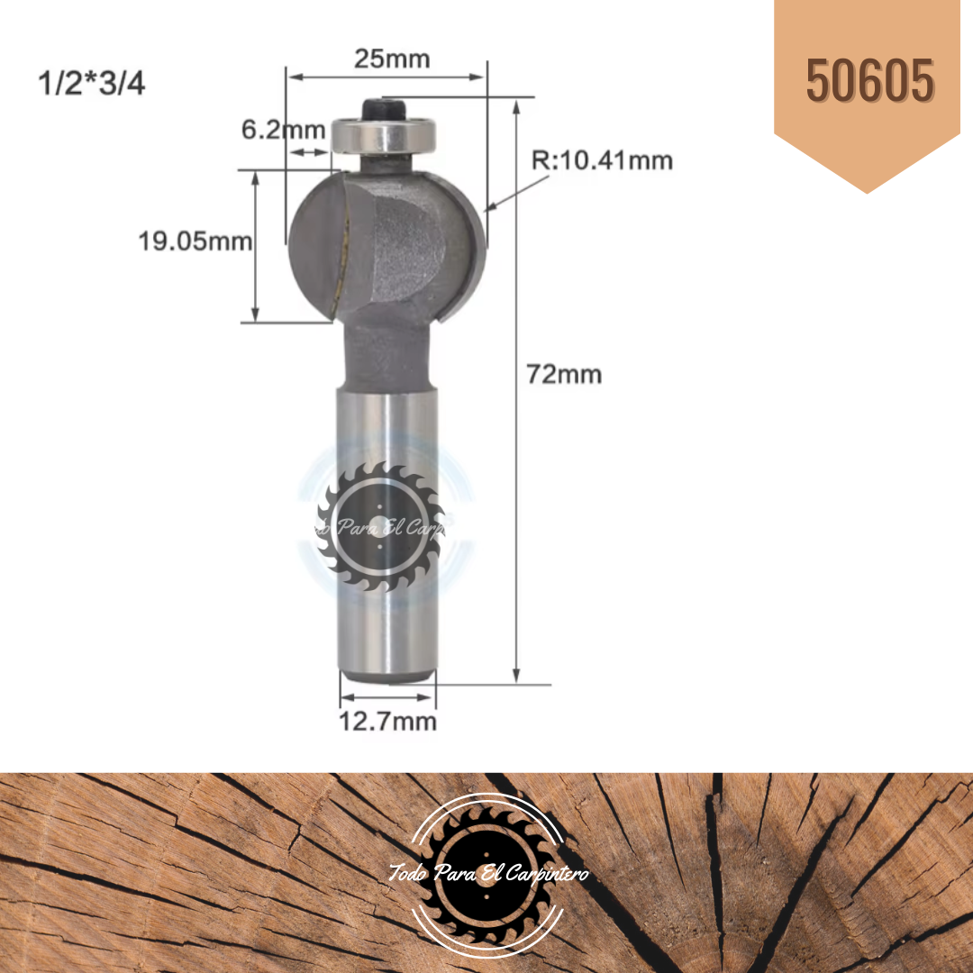 Fresa canteo negativo LU 3/4" TPC 50605 - Imagen 2