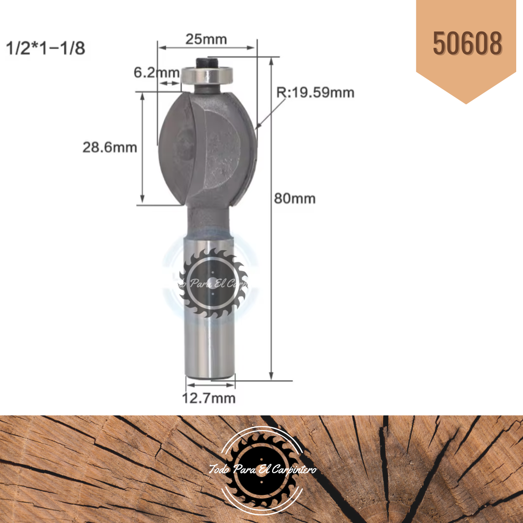 Fresa canteo negativo LU 1-1/8" TPC 50608 - Imagen 2