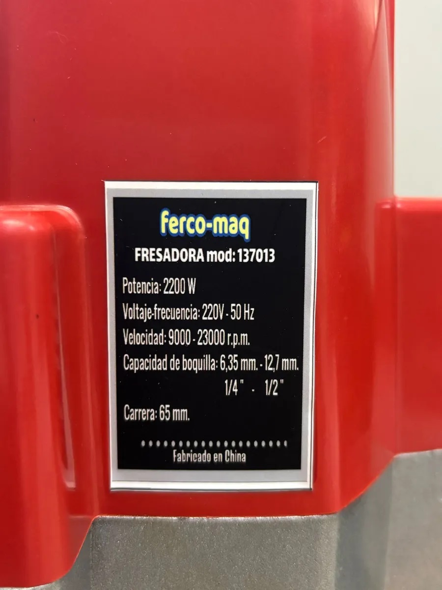 Electro Fresadora Ferco Mac 2100W uso Industrial - Imagen 2