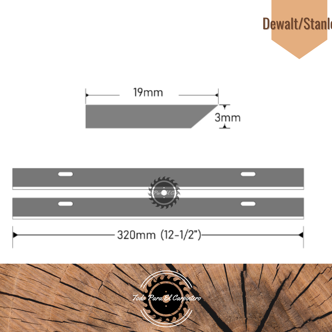 Cuchillas Cepillo HSS Stanley 733 319 mm - Imagen 2